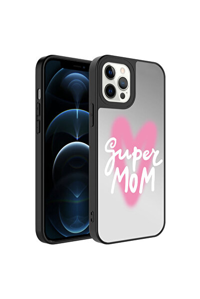 Giz Story حافظة مرآة GZST لامعة متوافقة مع هاتف iPhone 12 Pro Max مع حماية لل...