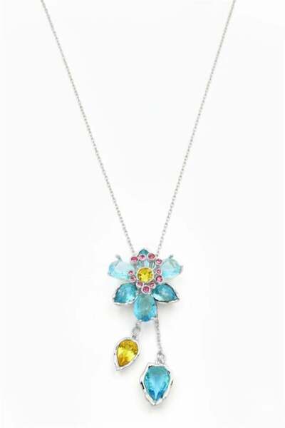 Mestore قلادة زهرة سوير - فيروزية