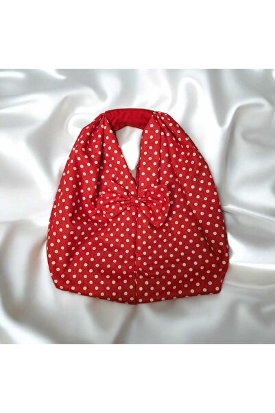 diclecollection Women's Red Polka Dot Bag with Bow Detail/ Sports Use Bag