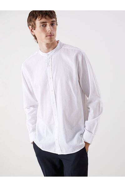 LC Waikiki Judge Collar Linen Blended Men's Shirt