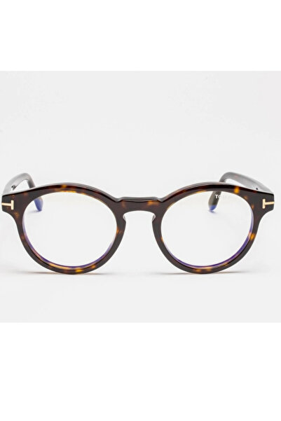 Tom Ford TF5857‑B Mavi Işık Gözlüğü Oval Unisex Dark Havana