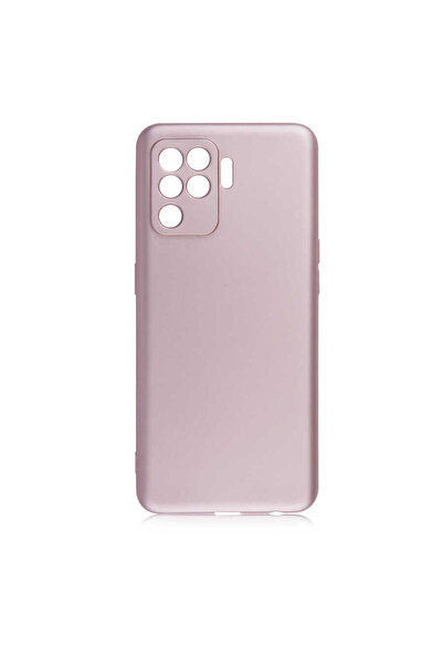 Giz Story غطاء حماية سيليكون GZST Premier لهاتف Reno 5 Lite - ذهبي وردي