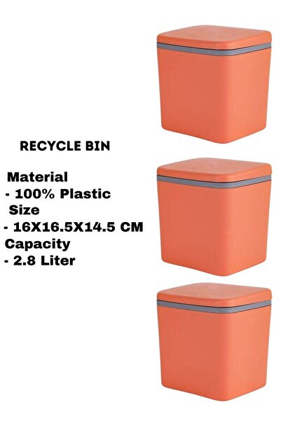 Mas Recycle Bin Set of 3 with Pedal
