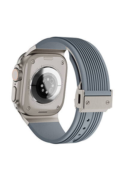 Giz Story ساعة رياضية مقاس 44 ملم GZST KRD-113 بحزام سيليكون - رمادي