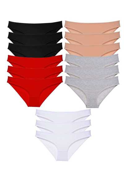 Mestore 15 Pieces Eco Set Lycra Women's Slip Panties Multi Color