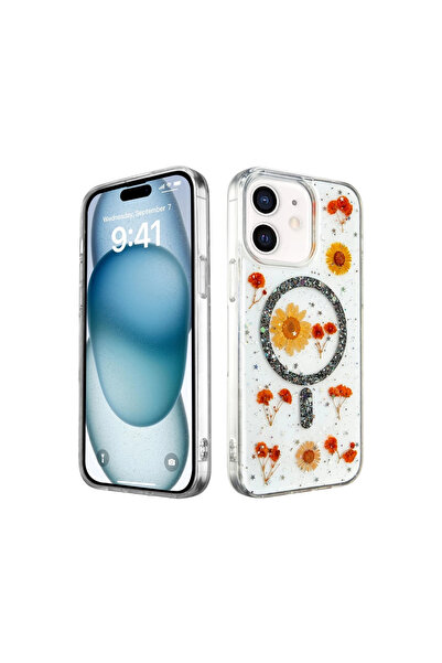 eco port غطاء حماية لهاتف آيفون 12 من ديزى سيملي ماجسيف - أسود