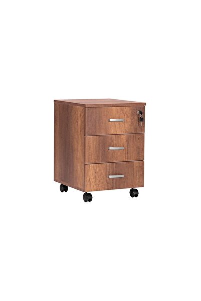 Ofisbazaar 3 Çekmeceli Kilitli Tekerlekli Keson | 60x45x40 cm 18 mm Suntalam ...