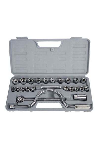 homestyle 25-Piece Socket Set Silver Gray