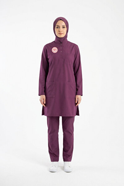 Pratik Medikal Ebe Forması Lycra Scrubs Hijab Suit Byzantium New Regulation