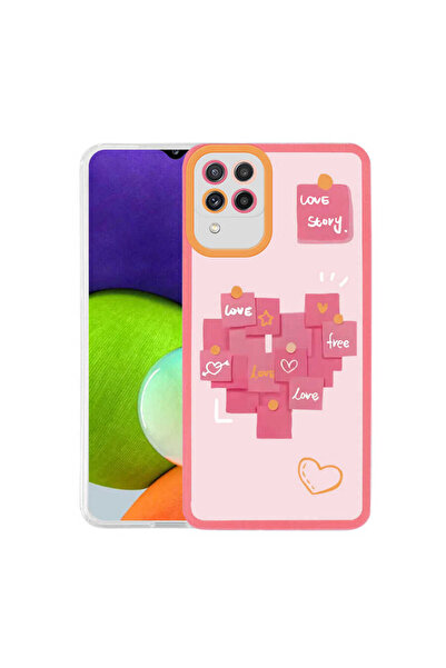 Giz Story حافظة لهاتف جالاكسي A22 4G غطاء منقوش GZST M-Fit - قصة حب رقم 2