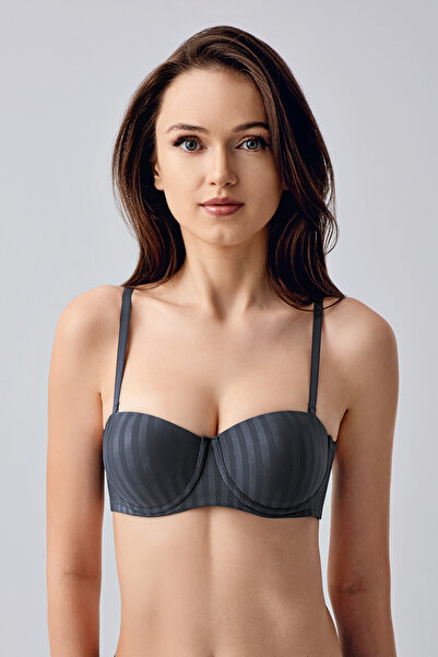 C&City Unpadded Strapless Bra C17051 Anthracite