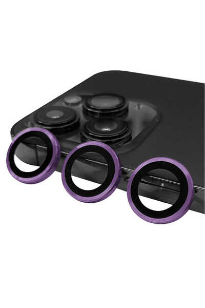 Giz Story واقي كاميرا GZST CL-07 متوافق مع هاتف iPhone 14 Pro Max - أرجواني غامق