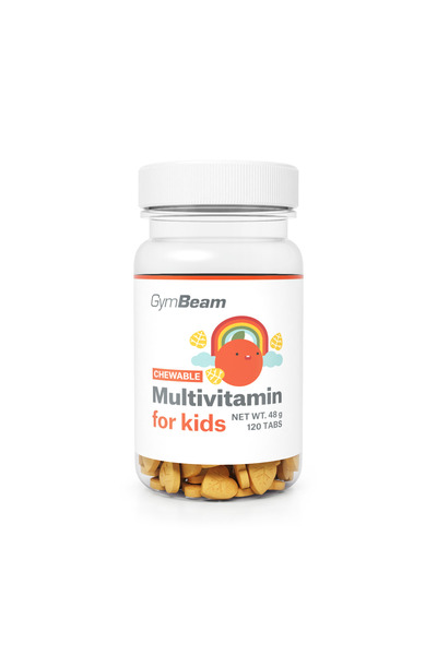 GymBeam Chewable Multivitamin for Kids, 120 tab, orange
