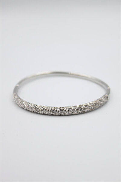 Royaleks Taşlı Vip Bilezik - Gümüş