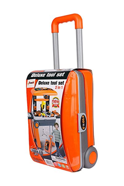 MAAS Luxury 2 in 1 Playset with Wheels for Kids, Orange/Grey/Black