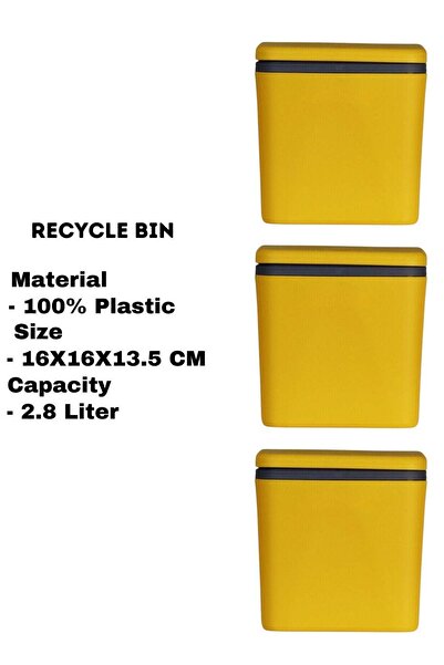 Mas Recycle Bin Set of 3 with Pedal