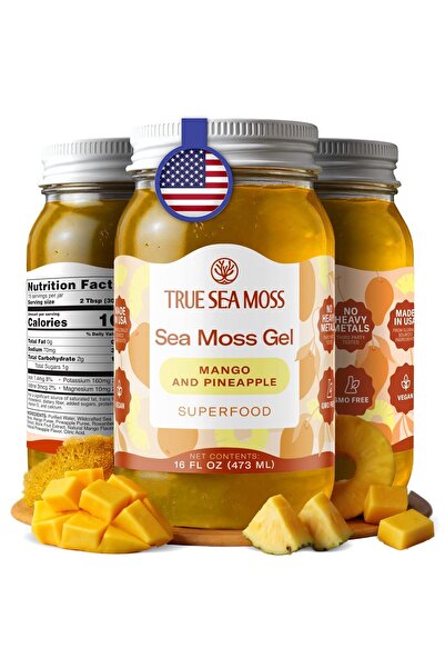 TrueSeaMoss Wildcrafted Seamoss - Mango/Pineapple, Pack of 1