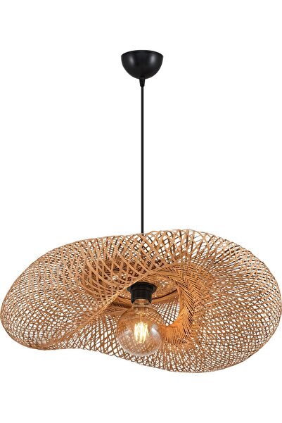 Luxira Aydınlatma Luxira Vangu Siyah Duylu 50 cm Avize Bambu,İskandinav,Bohem...