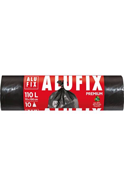 alufix Saci de uz casnic 110 L 70 x 100 cm LDPE negri Extra Strong 10 buc/rolă
