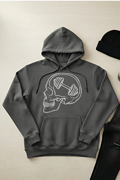 OXVİN ديد ليفت - سترة رياضية بقلنسوة وجيب كنغر للجنسين، مصنوعة من 3 خيوط (مع ...