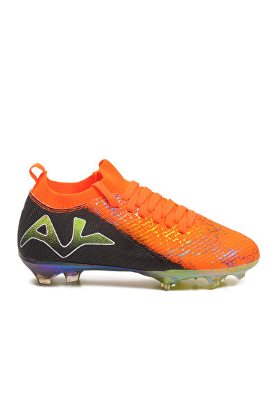 AYK'S حذاء كرة قدم نيون برتقالي-أسود للجنسين GK-252-153 G
