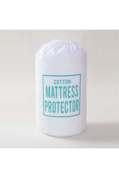 Boutique Blanche White Cotton Twin Mattress Protector