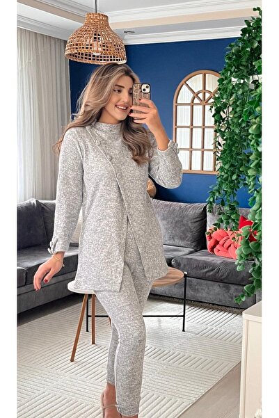 TUA MODA Tua Fashion Women's Long Sleeve Turtleneck Front Button up Blouse an...