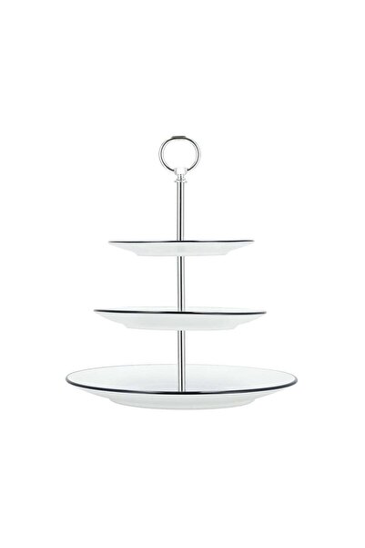 Rio Filete Azul 3 Tiers Cake Stand Blue Rim