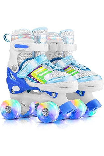 Generic Adjustable Roller Skates for Boys and Girls with Fully Illuminated Po...