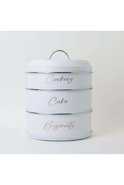 Alberto iron 3 layer storage box, white