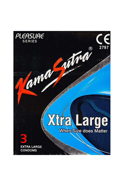Kamasutra Kam a Sutra Pleasure Series XL Condoms, 3 Pieces
