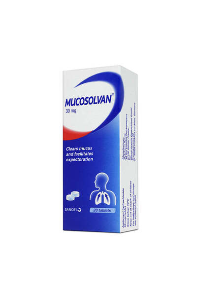 MUCOSOLVAN 30mg Ambroxol Hydrochloride Expectorant, 20 Tablets