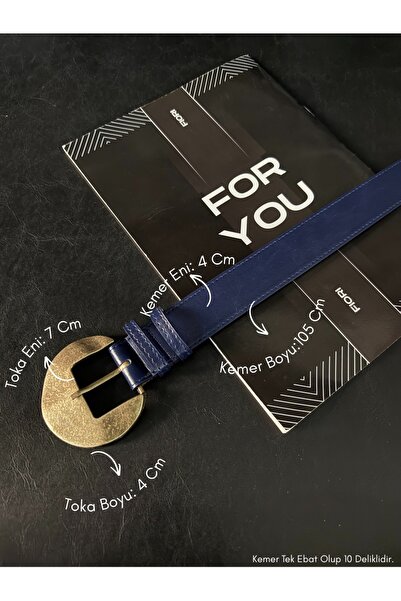 Fiori Women's Faux Leather Oval Buckle Belt, Jacket Belt, Shirt Belt, Dress Belt