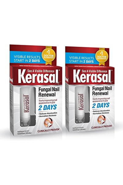 Kerasal علاج تجديد الأظافر الفطري 10 مل (عبوة من قطعتين)
