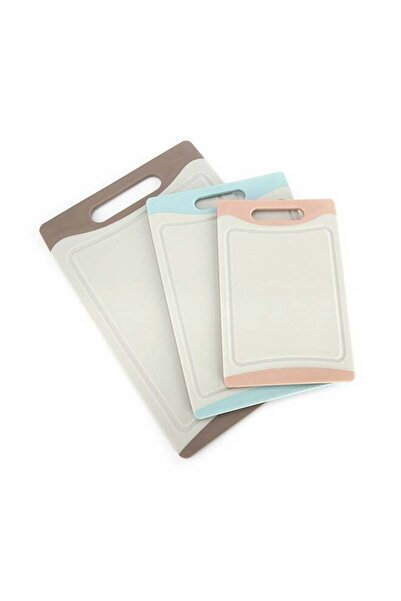 Alberto 3Pcs Plastic Cutting Board Assorted Colors L:25/29/36Cm