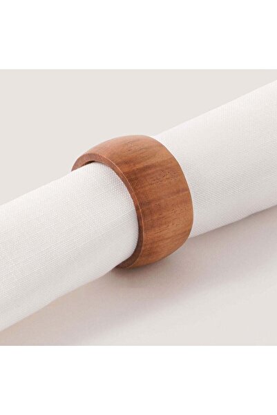 LA MESA 4pcs wood napkin ring 4.5*4.5cm