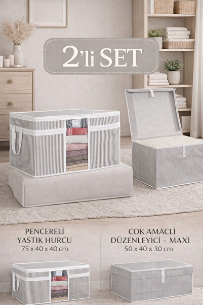 PONÇİK BEBEK Set od 2 Jastuk i kutija za odlaganje odeće + višenamenska kutij...