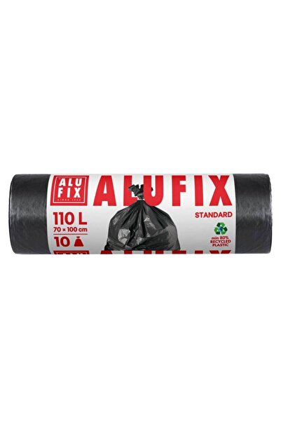 alufix Saci de curățare 110 L 70 x 100 cm LDPE negri 10 buc/rolă