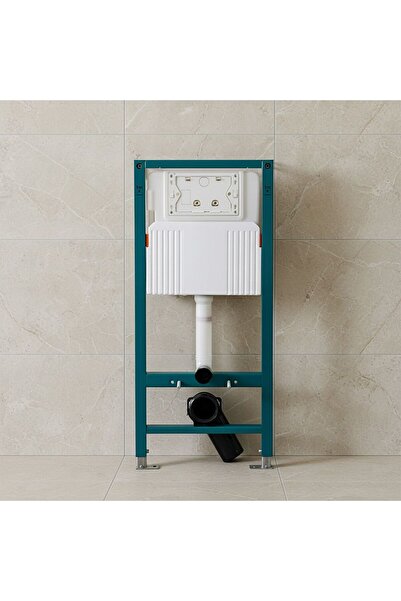 Milano Royal Concealed Flush Fittings with Chrome Push Plate, Durable Sanitar...