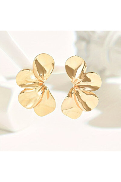 Ervalina أقراط نسائية من طراز نصف ورقة بسيط