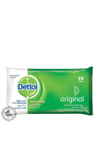 Dettol Original Antibacterial Skin Wipes, 10 wipes