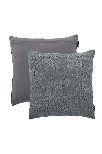 Cottage Jute Cotton Twill Cushion 50*50 cm Gray Blue