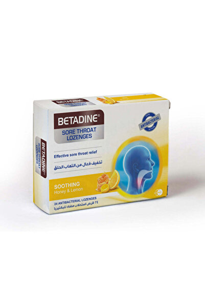 BETADINE معينات مهدئة ومضادة للبكتيريا لعلاج التهاب الحلق بنكهة العسل والليمو...