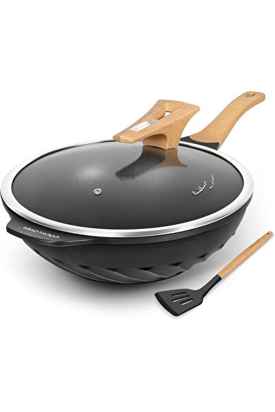 Blackcoach COOKLOVER Nonstick Woks And Stir Fry Pans Die-cast Aluminum Scratc...
