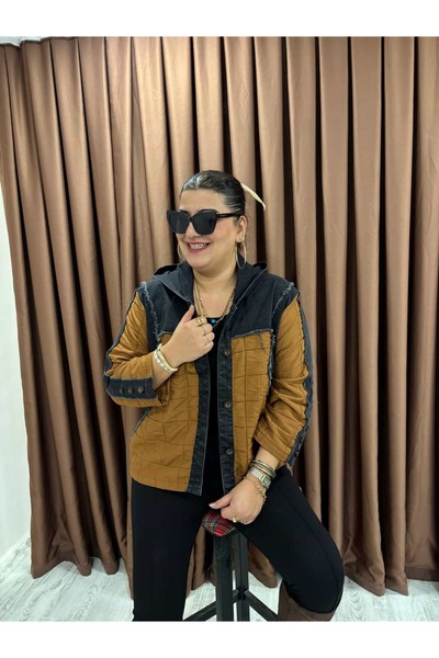 egomoda Kapüşonlu Kapitone Detaylı Düğmeli Ceket