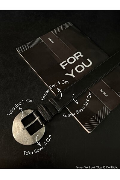 Fiori Women's Faux Leather Oval Buckle Belt, Jacket Belt, Shirt Belt, Dress Belt