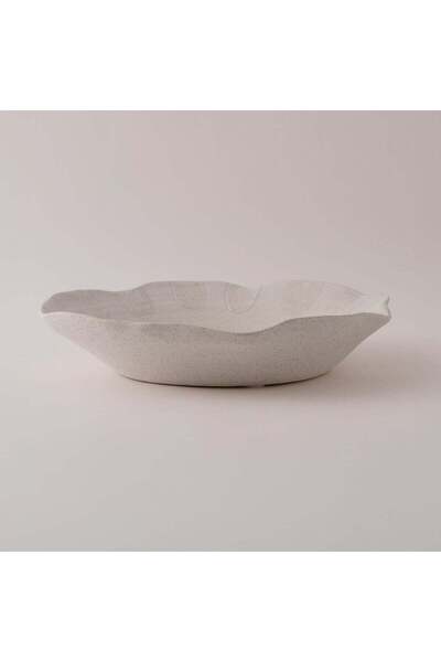 homez Ceramic Decor Plate, Beige 36*36*7.5 Cm