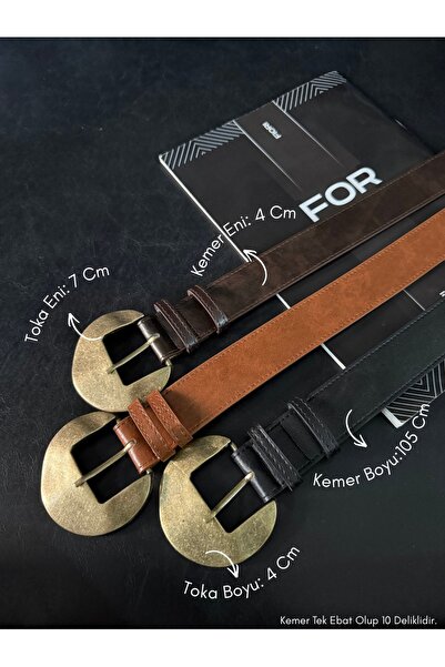 Fiori 3-Pack Faux Leather Oval Buckle Women's Trouser Belt, Jacket Belt, Shir...