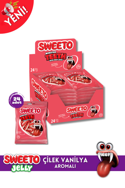 SWEETO Jelly Canavar Diş / Monster Teeth 24'lü Kutu