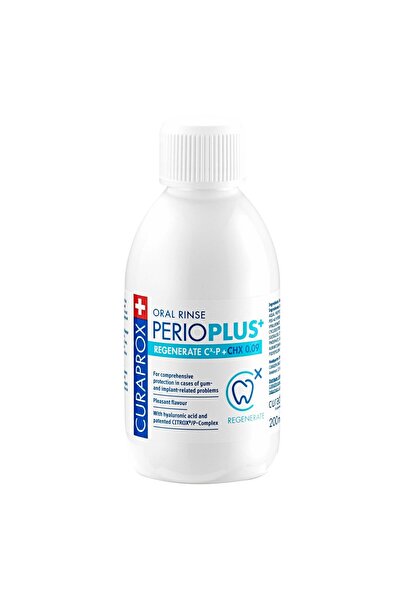 Curaprox Perio Plus Regenerate 0.09% CHX Oral Rinse with Hyaluronic acid, 200ml